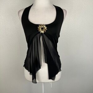 Y2K Mesh Halter Top Small Witchy Whimsigoth Fairy Grunge Indie Celestial